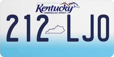 KY license plate 212LJO