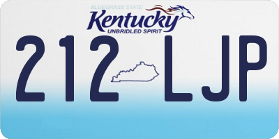 KY license plate 212LJP