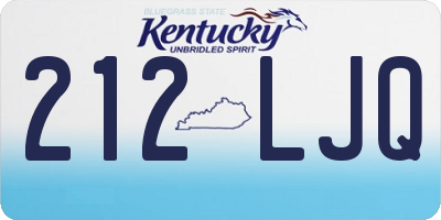KY license plate 212LJQ