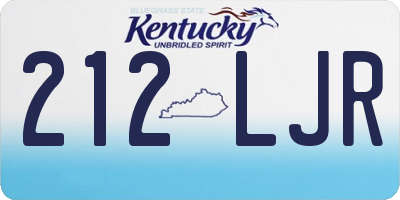 KY license plate 212LJR