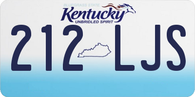 KY license plate 212LJS