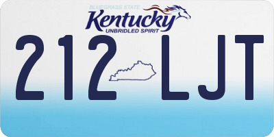 KY license plate 212LJT