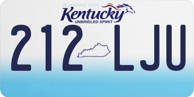 KY license plate 212LJU