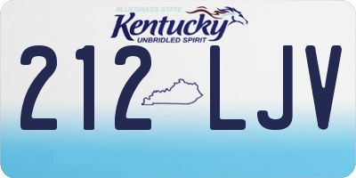 KY license plate 212LJV