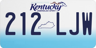 KY license plate 212LJW