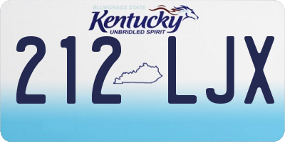 KY license plate 212LJX
