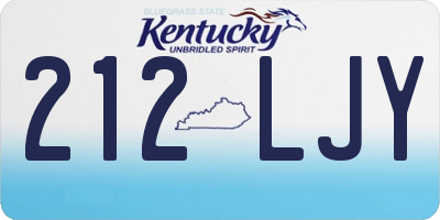 KY license plate 212LJY