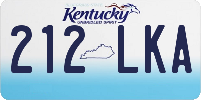 KY license plate 212LKA