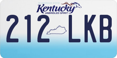KY license plate 212LKB