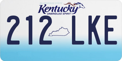 KY license plate 212LKE