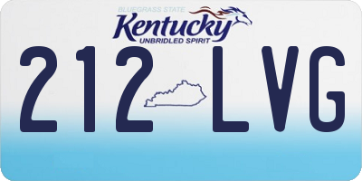 KY license plate 212LVG