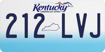 KY license plate 212LVJ