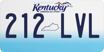 KY license plate 212LVL