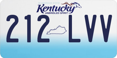 KY license plate 212LVV