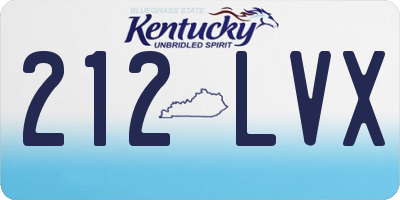 KY license plate 212LVX