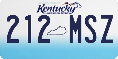 KY license plate 212MSZ