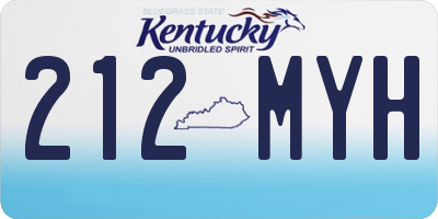 KY license plate 212MYH