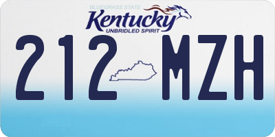 KY license plate 212MZH