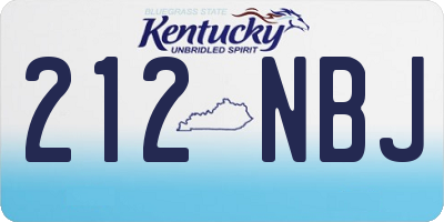 KY license plate 212NBJ