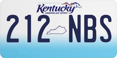 KY license plate 212NBS