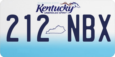KY license plate 212NBX