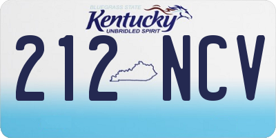 KY license plate 212NCV