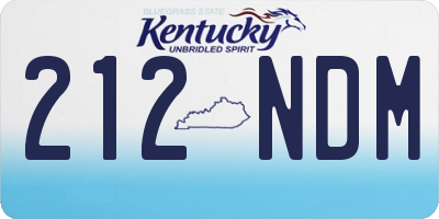 KY license plate 212NDM