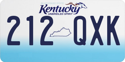KY license plate 212QXK