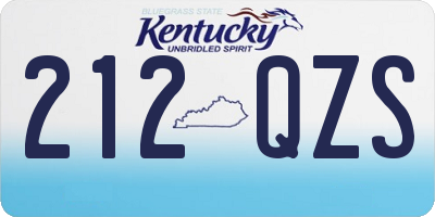 KY license plate 212QZS