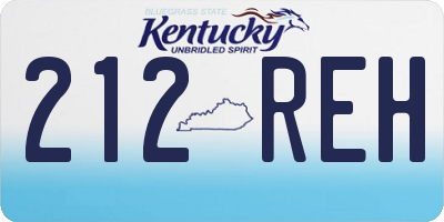 KY license plate 212REH