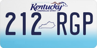 KY license plate 212RGP