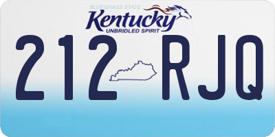 KY license plate 212RJQ