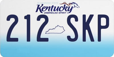 KY license plate 212SKP