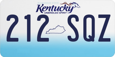 KY license plate 212SQZ
