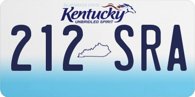 KY license plate 212SRA