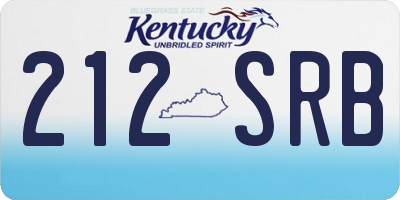 KY license plate 212SRB