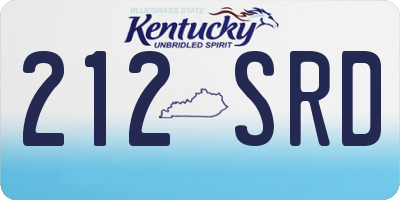 KY license plate 212SRD