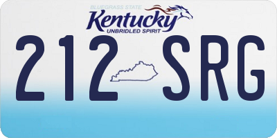 KY license plate 212SRG