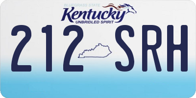 KY license plate 212SRH
