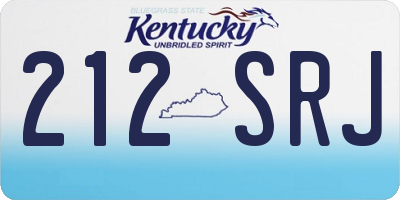 KY license plate 212SRJ
