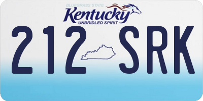 KY license plate 212SRK