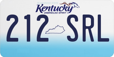 KY license plate 212SRL