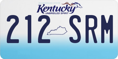 KY license plate 212SRM