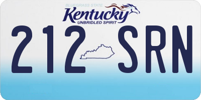 KY license plate 212SRN