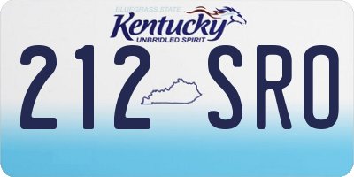 KY license plate 212SRO