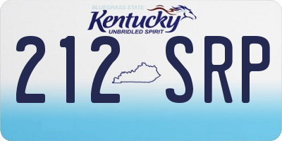 KY license plate 212SRP