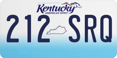 KY license plate 212SRQ