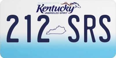 KY license plate 212SRS