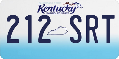 KY license plate 212SRT