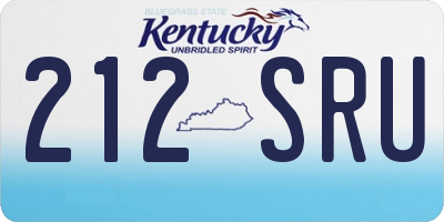 KY license plate 212SRU